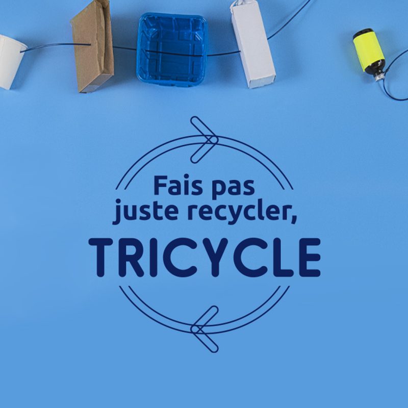 Fais pas juste recycler, Tricycle – Pour un meilleur tri des matières recyclables dans Vaudreuil-Soulanges