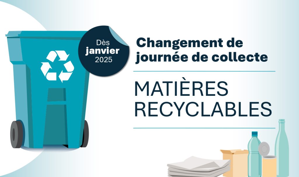 Changement de journée de collecte des matières recyclables pour 12 municipalités de Vaudreuil-Soulanges en janvier 2025