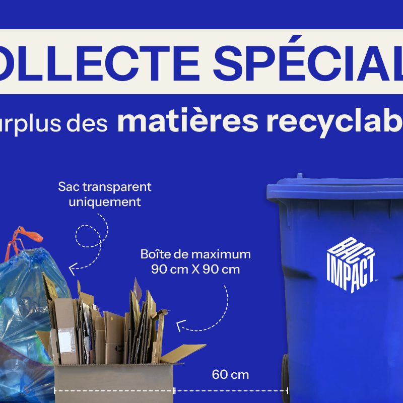 Collecte de surplus des matières recyclables