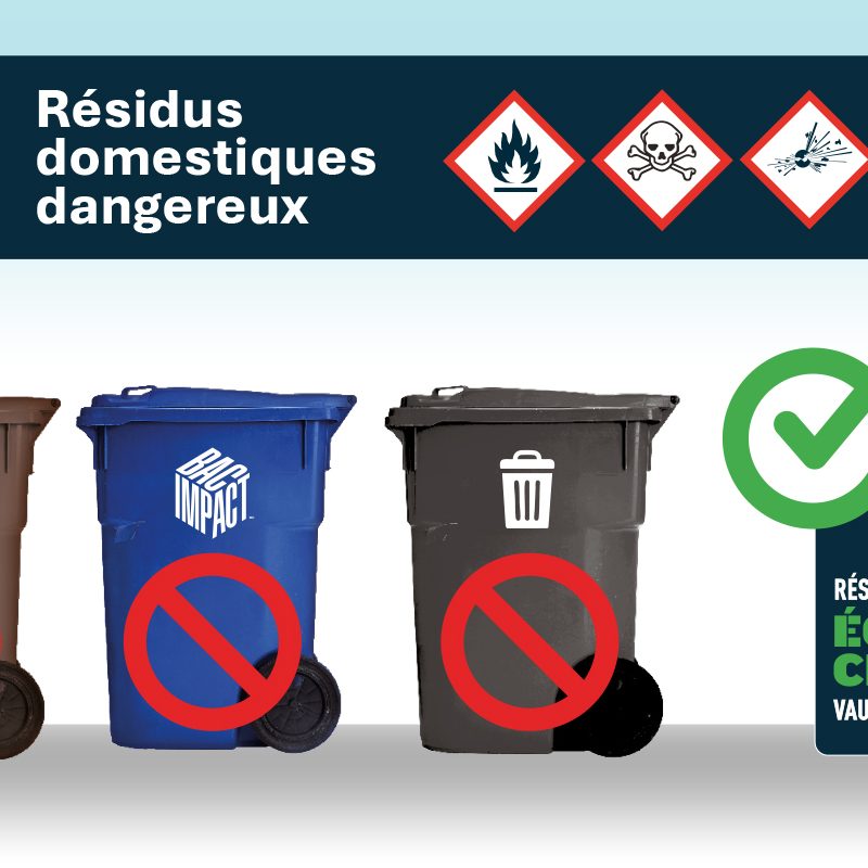 Incendies dans les camions de collecte de matières recyclables dans la MRC de Vaudreuil-Soulanges / Rappel important concernant la disposition des résidus domestiques dangereux